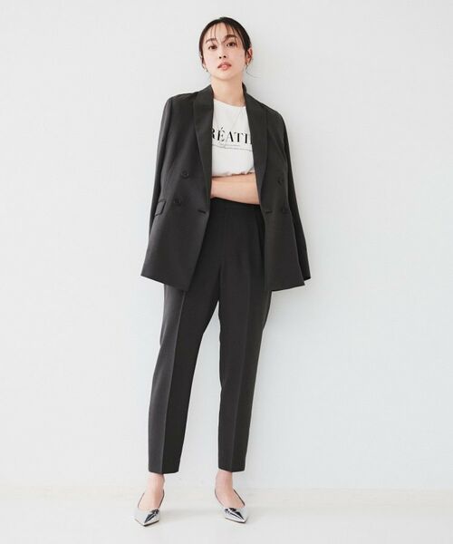 UNTITLED / アンタイトル パンツ | 【接触冷感/UV/セットアップ可能】ライトウェイト タックテーパードパンツ | 詳細4