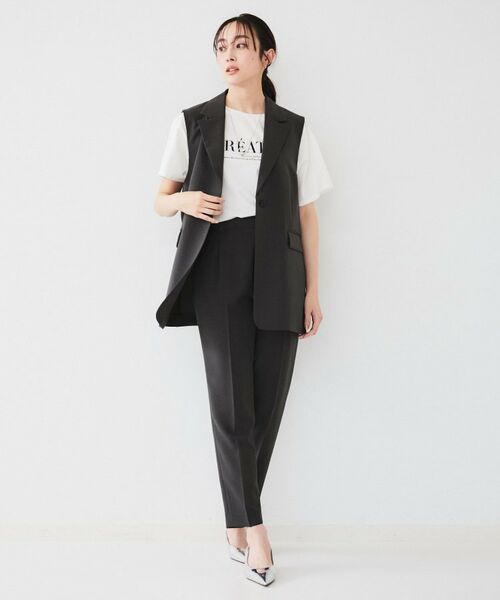 UNTITLED / アンタイトル パンツ | 【接触冷感/UV/セットアップ可能】ライトウェイト タックテーパードパンツ | 詳細5