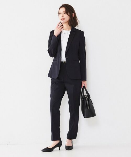 UNTITLED / アンタイトル パンツ | 【通勤スーツ】コットン混ジャージ テーパードパンツ | 詳細18