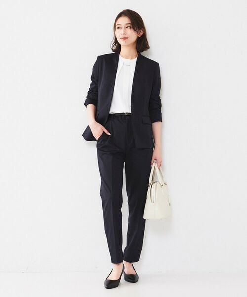 UNTITLED / アンタイトル パンツ | 【通勤スーツ】コットン混ジャージ テーパードパンツ | 詳細19