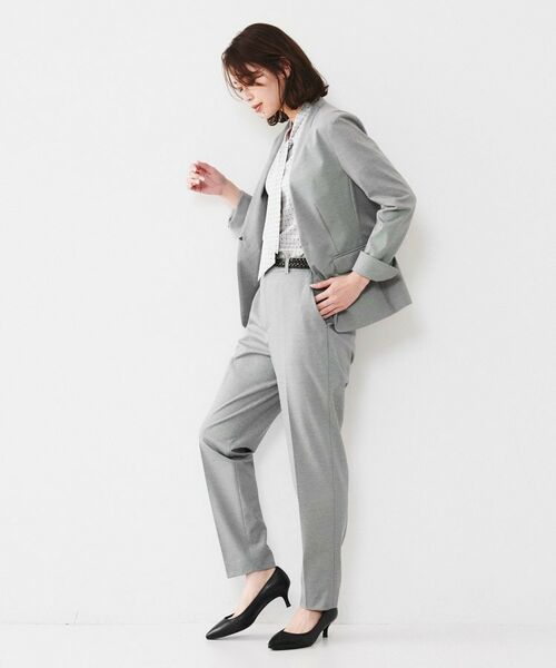 UNTITLED / アンタイトル パンツ | 【通勤スーツ】コットン混ジャージ テーパードパンツ | 詳細3