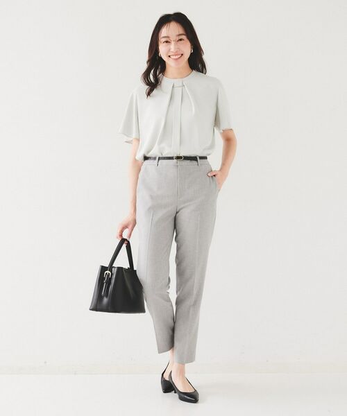 UNTITLED / アンタイトル ショート・ハーフ・半端丈パンツ | 【セットアップ可能】リネンライク テーパードパンツ | 詳細4