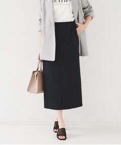 UNTITLED / アンタイトル スカート | 【後ろウエストゴム/洗える】ストレッチ ナロースカート