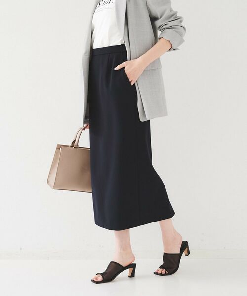 UNTITLED / アンタイトル スカート | 【後ろウエストゴム/洗える】ストレッチ ナロースカート | 詳細14