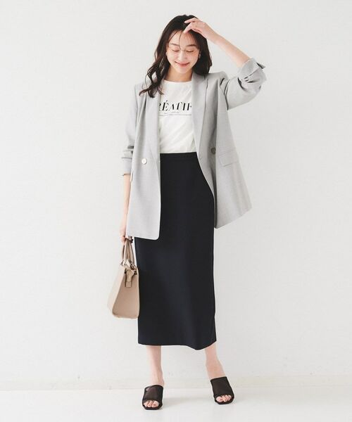 UNTITLED / アンタイトル スカート | 【後ろウエストゴム/洗える】ストレッチ ナロースカート | 詳細16