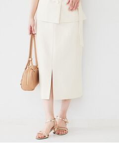 UNTITLED / アンタイトル スカート | 【セットアップ可能】リネンライクキャンバス ペンシルスカート