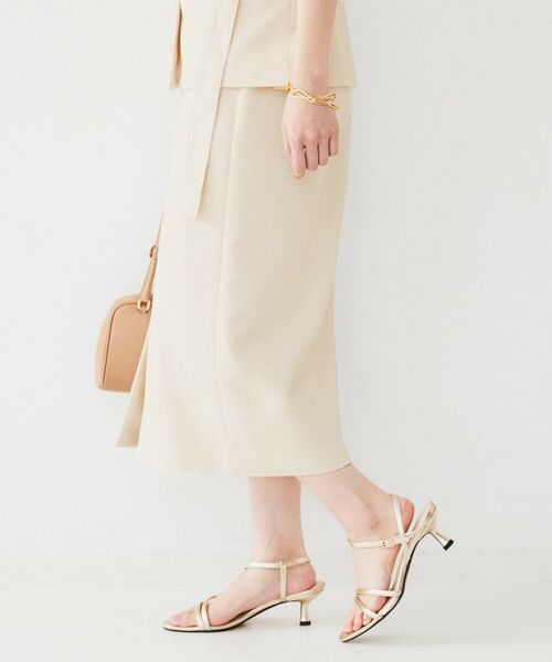 UNTITLED / アンタイトル スカート | 【セットアップ可能】リネンライクキャンバス ペンシルスカート | 詳細3