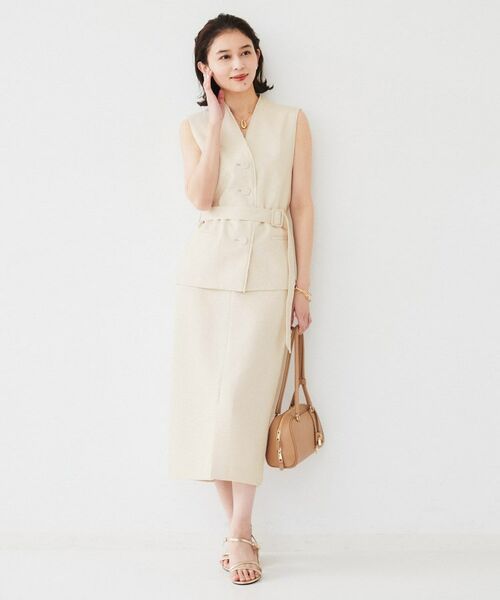 UNTITLED / アンタイトル スカート | 【セットアップ可能】リネンライクキャンバス ペンシルスカート | 詳細4