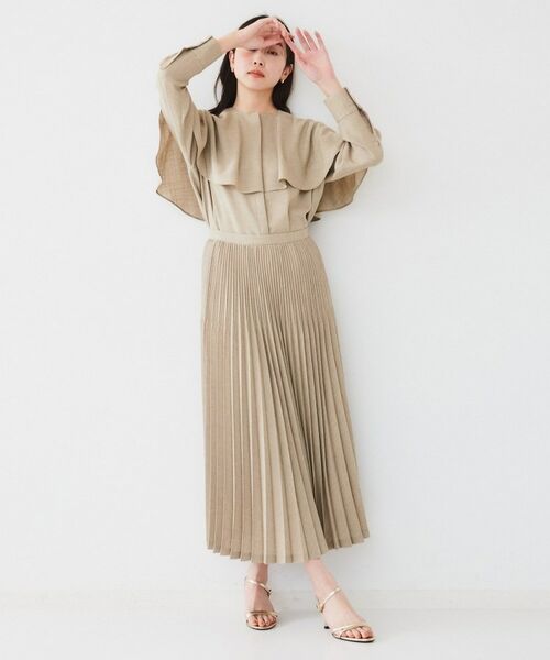 UNTITLED / アンタイトル ロング・マキシ丈スカート | 【セットアップ可能】セミフレアプリーツスカート | 詳細9