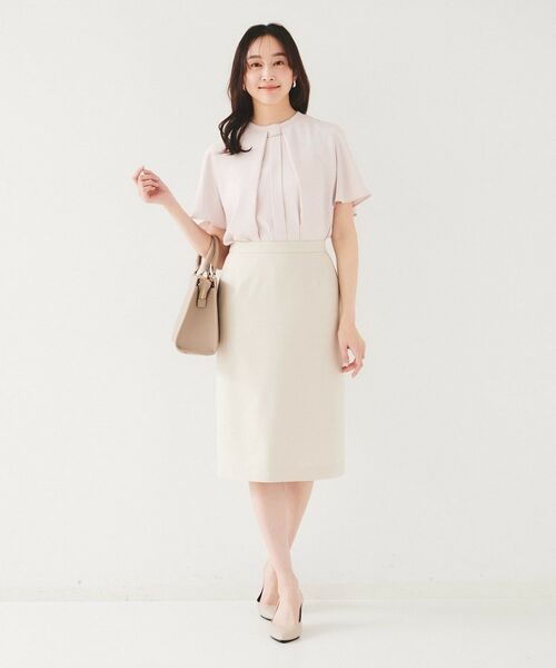 UNTITLED / アンタイトル ミニ・ひざ丈スカート | 【セットアップ可能】リネンライク タイトスカート | 詳細12