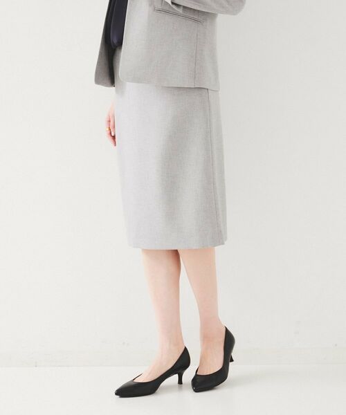 UNTITLED / アンタイトル ミニ・ひざ丈スカート | 【セットアップ可能】リネンライク タイトスカート | 詳細2
