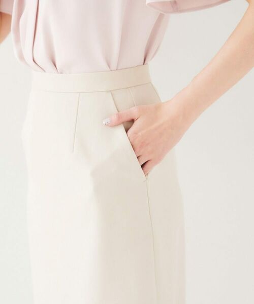UNTITLED / アンタイトル ミニ・ひざ丈スカート | 【セットアップ可能】リネンライク タイトスカート | 詳細25