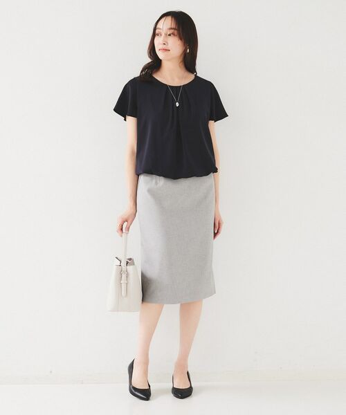 UNTITLED / アンタイトル ミニ・ひざ丈スカート | 【セットアップ可能】リネンライク タイトスカート | 詳細6