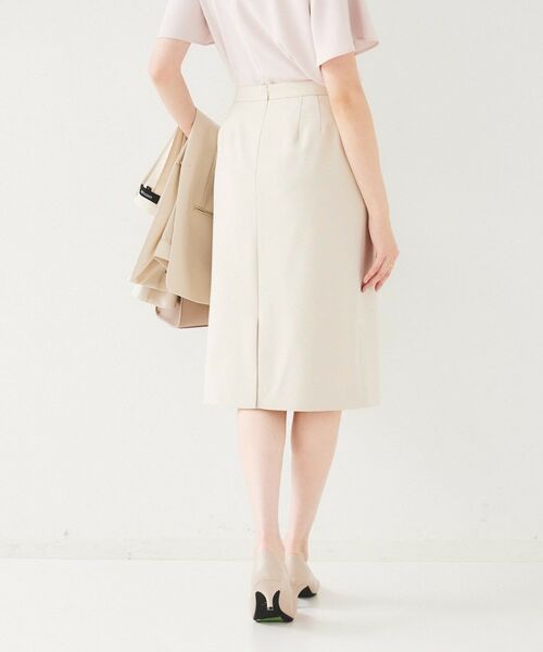 UNTITLED / アンタイトル ミニ・ひざ丈スカート | 【セットアップ可能】リネンライク タイトスカート | 詳細9