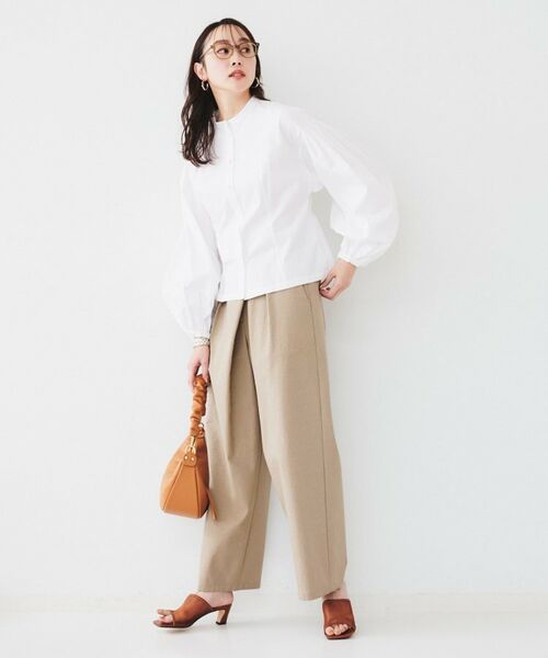 UNTITLED / アンタイトル シャツ・ブラウス | 【体型カバー】タイプライター ボリュームスリーブシャツ | 詳細3