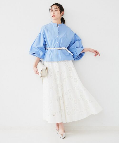 UNTITLED / アンタイトル シャツ・ブラウス | 【体型カバー】タイプライター ボリュームスリーブシャツ | 詳細8