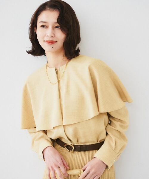 UNTITLED / アンタイトル シャツ・ブラウス | 【セットアップ可能】ケープカラーブラウス | 詳細2