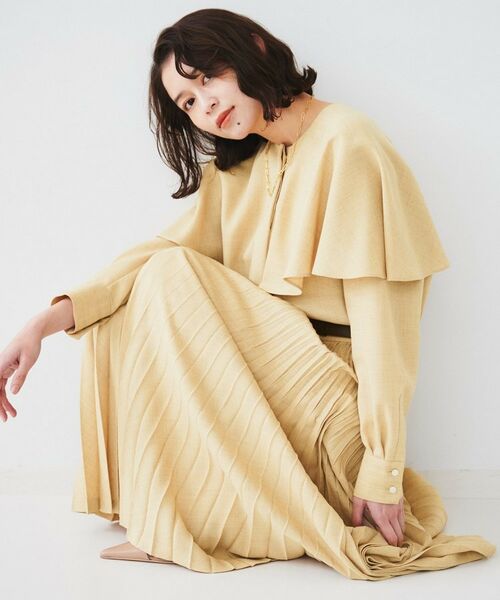 UNTITLED / アンタイトル シャツ・ブラウス | 【セットアップ可能】ケープカラーブラウス | 詳細4