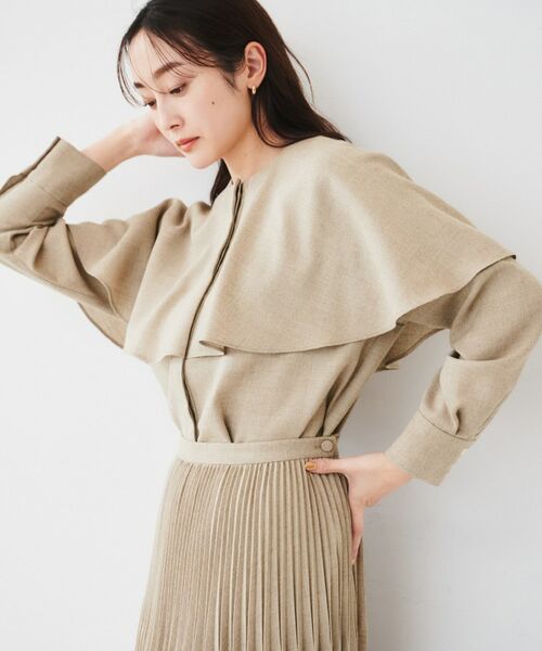 UNTITLED / アンタイトル シャツ・ブラウス | 【セットアップ可能】ケープカラーブラウス | 詳細7