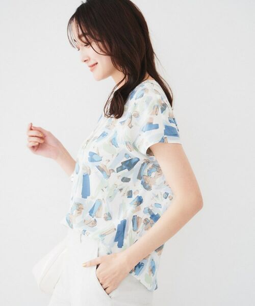 UNTITLED / アンタイトル シャツ・ブラウス | 【オンオフ使える/手洗い可】ペイントプリントブラウス | 詳細12