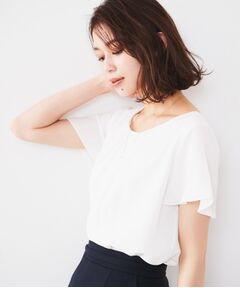 UNTITLED / アンタイトル シャツ・ブラウス | 【通勤/二の腕カバー】タックデザインブラウス