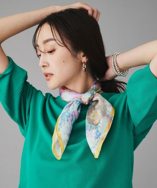 UNTITLED / アンタイトル バンダナ・スカーフ | 【manipuri】65cm×65cm シルクスカーフ | 詳細4