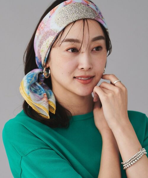 UNTITLED / アンタイトル バンダナ・スカーフ | 【manipuri】65cm×65cm シルクスカーフ | 詳細5