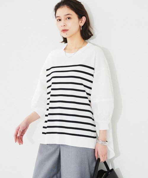 UNTITLED / アンタイトル カットソー | 【TORRAZZO DONNA】ハイブリッドボーダートップス | 詳細2