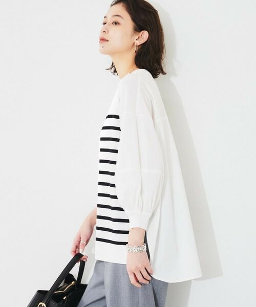 UNTITLED / アンタイトル カットソー | 【TORRAZZO DONNA】ハイブリッドボーダートップス | 詳細3