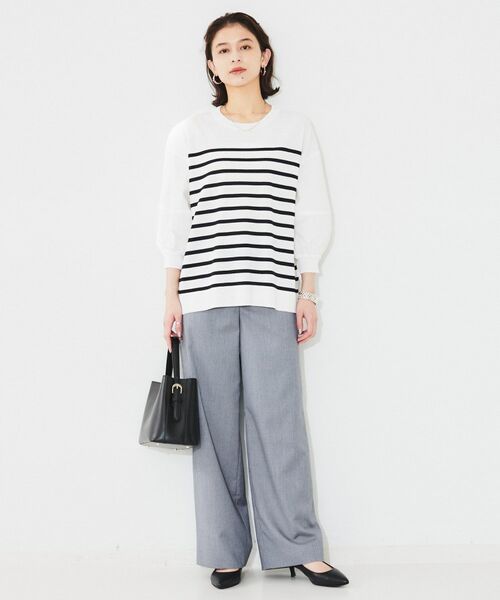 UNTITLED / アンタイトル カットソー | 【TORRAZZO DONNA】ハイブリッドボーダートップス | 詳細4