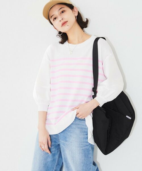 UNTITLED / アンタイトル カットソー | 【TORRAZZO DONNA】ハイブリッドボーダートップス | 詳細6