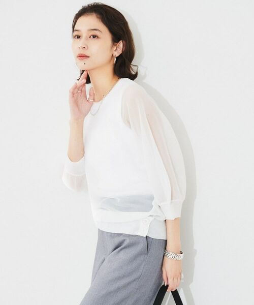 UNTITLED / アンタイトル カットソー | 【Munich】シアーパフスリーブプルオーバー | 詳細3