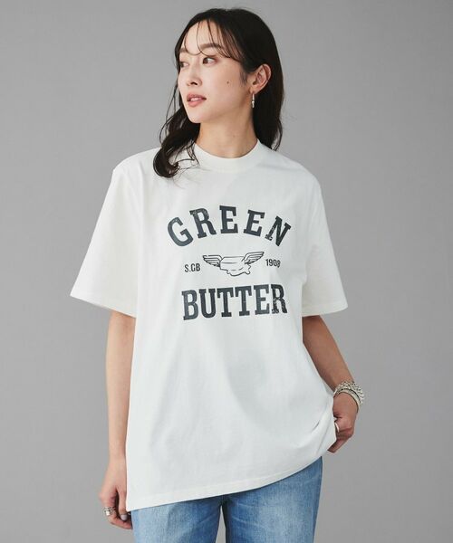 クリーム色 Tシャツ セール】 【GREEN BUTTER】Butter Wing Tee （Tシャツ
