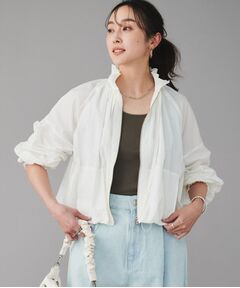 UNTITLED / アンタイトル レザーブルゾン・ジャケット | 【MARILYN MOON】プリーツナイロンシアーバルーンブルゾン