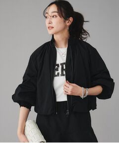 UNTITLED / アンタイトル レザーブルゾン・ジャケット | 【MARILYN MOON】プリーツナイロンシアーバルーンブルゾン