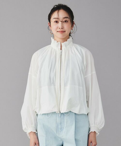 UNTITLED / アンタイトル レザーブルゾン・ジャケット | 【MARILYN MOON】プリーツナイロンシアーバルーンブルゾン | 詳細10