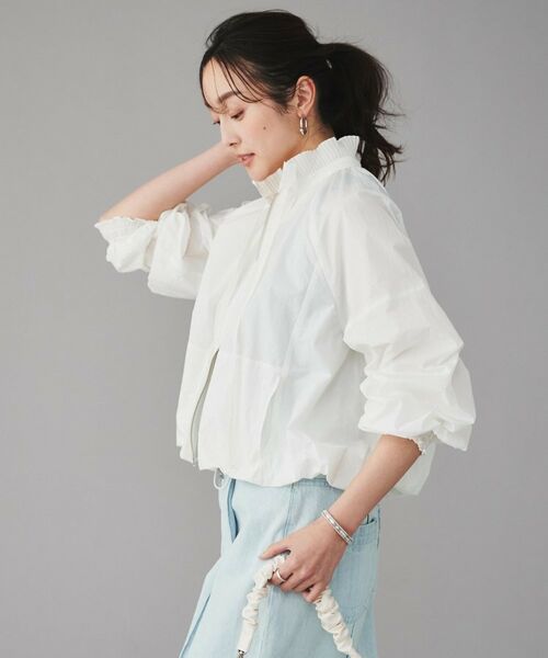 UNTITLED / アンタイトル レザーブルゾン・ジャケット | 【MARILYN MOON】プリーツナイロンシアーバルーンブルゾン | 詳細6