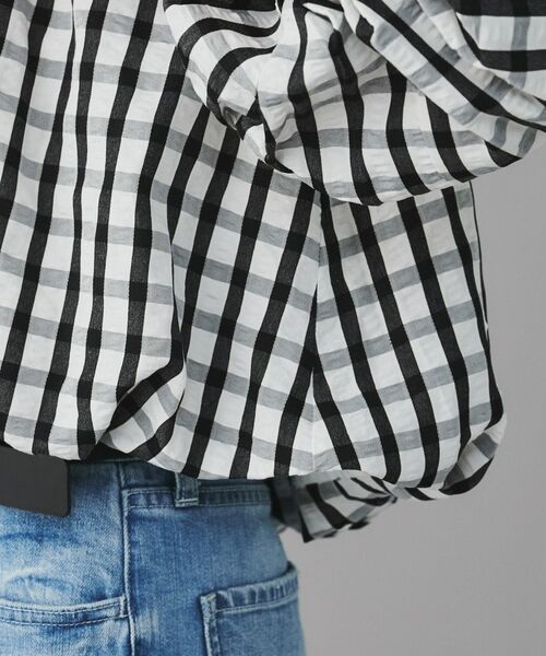 UNTITLED / アンタイトル シャツ・ブラウス | 【MARILYN MOON】前後2way クレープチェックバルーンスリーブブラウス | 詳細12