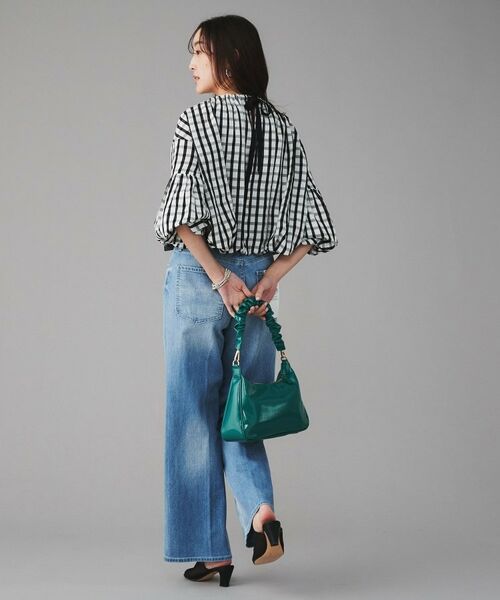 UNTITLED / アンタイトル シャツ・ブラウス | 【MARILYN MOON】前後2way クレープチェックバルーンスリーブブラウス | 詳細3