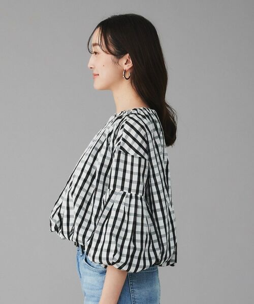 UNTITLED / アンタイトル シャツ・ブラウス | 【MARILYN MOON】前後2way クレープチェックバルーンスリーブブラウス | 詳細6