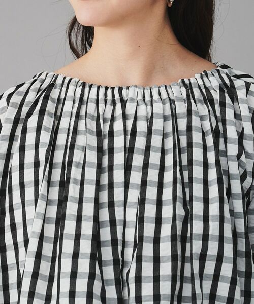 UNTITLED / アンタイトル シャツ・ブラウス | 【MARILYN MOON】前後2way クレープチェックバルーンスリーブブラウス | 詳細8