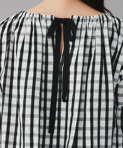 UNTITLED / アンタイトル シャツ・ブラウス | 【MARILYN MOON】前後2way クレープチェックバルーンスリーブブラウス | 詳細9