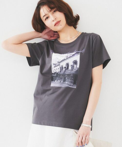 UNTITLED/アンタイトル プリントジャージTシャツ チャコールグレー(613) 50(6L) UNTITLED/アンタイトル プリントジャージTシャツ チャコールグレー(613) 50(6L)