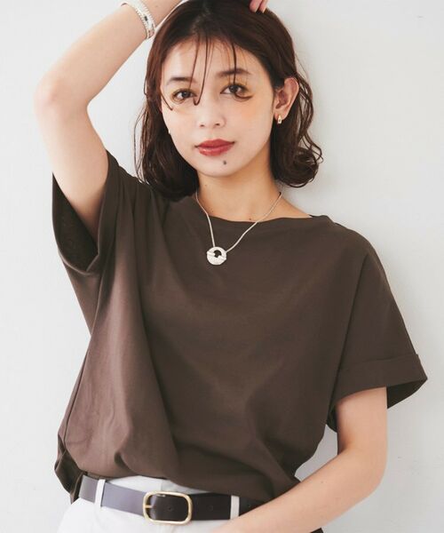 UNTITLED / アンタイトル カットソー | ドルマンスリーブプルオーバー(ブラウン(044))