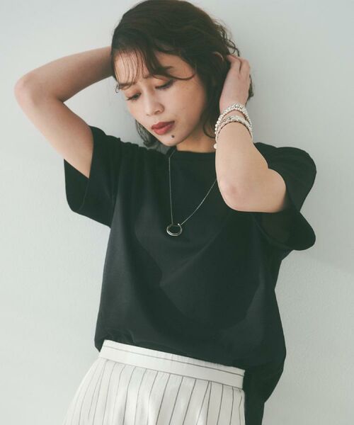 UNTITLED / アンタイトル カットソー | 【ベーシック/インナーにも/手洗い可】クルーネックプルオーバー | 詳細6