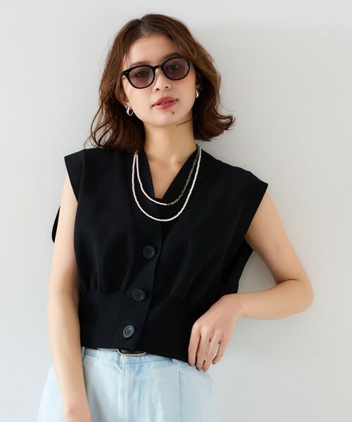 UNTITLED / アンタイトル ニット・セーター | 【セットアップ可能】コンパクトニットベスト | 詳細3