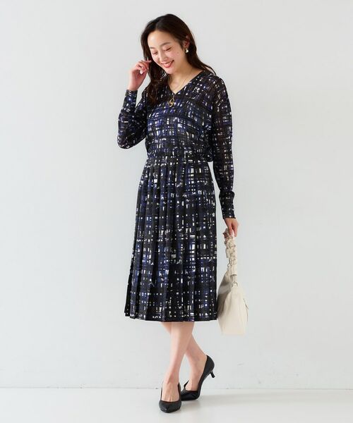 UNTITLED / アンタイトル ニット・セーター | 【セットアップ可能/アンサンブル可能/シアー】チェックプリント プルオーバーニット | 詳細10