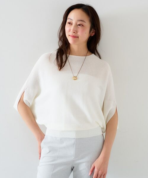 UNTITLED / アンタイトル ニット・セーター | 【体型カバー/清涼感】ドルマンスリーブ プルオーバーニット | 詳細2