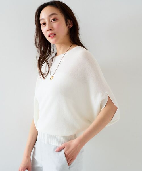 UNTITLED / アンタイトル ニット・セーター | 【体型カバー/清涼感】ドルマンスリーブ プルオーバーニット | 詳細3
