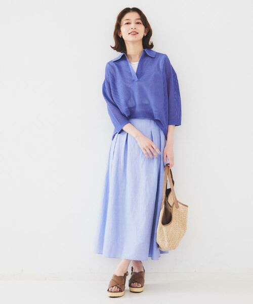 UNTITLED / アンタイトル ニット・セーター | 【七分袖/春夏素材】メッシュ衿付きニット | 詳細18